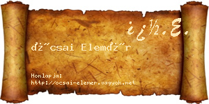 Ócsai Elemér névjegykártya