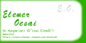 elemer ocsai business card